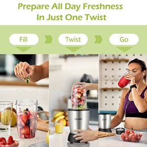 700W Smoothie Blender, OZAPZ Personal Blender for Shakes and Smoothies, Bullet Blender for Sports, Fruit Juice, Protein Drinks, Grinder, Fruit Mixer with Blending and Grinding Blades, 2 Portable Cups