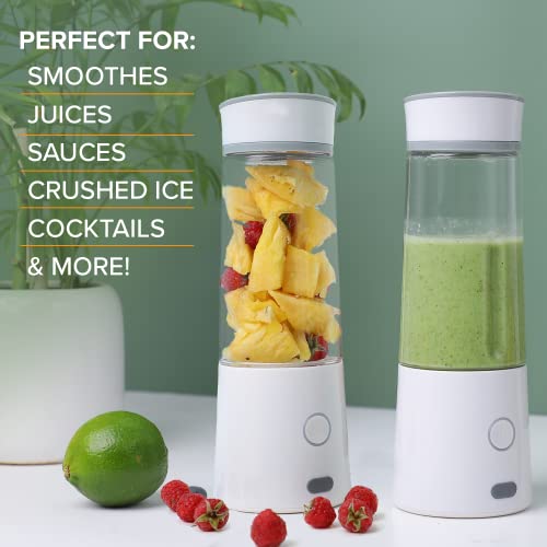 Kore ClubCrush Portable Blender - 13.5 fl oz USB-Rechargeable Travel Blender for Shakes and Smoothies | 5000mAh Battery Included
