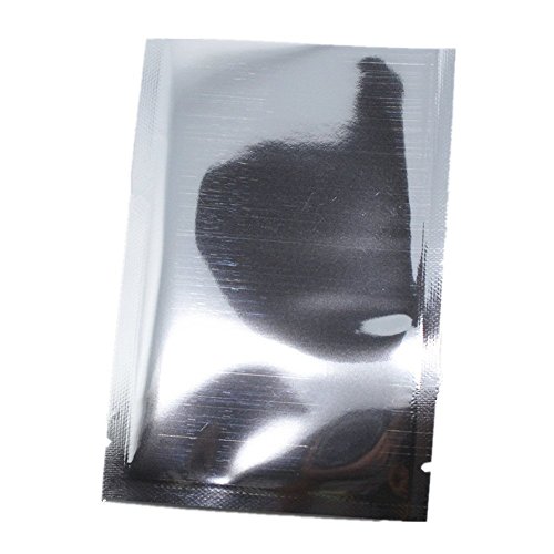 500 Pack Mylar Foil Small Pouch 2x2.8 inches (1.6x2.4 inches Inner Size) Silver Aluminum Foil Heat Sealable Bulk Food Storage Mini Bags