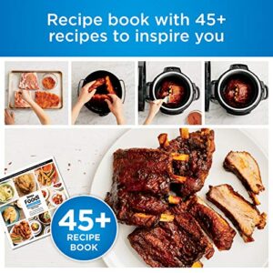 Ninja OP302 Foodi 9-in-1 Pressure, Broil, Dehydrate, Slow Cooker, Air Fryer, and More, with 6.5 Quart Capacity and 45 Recipe Book, and a High Gloss Finish