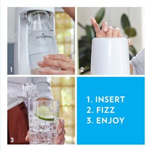 SodaStream Fizzi One Touch Sparkling Water Maker Bundle (Black) with CO2, BPA free Bottles, and 0 Calorie Fruit Drops Flavors