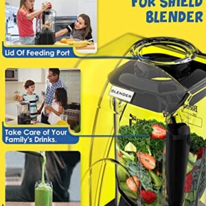 CRANDDI Quiet Commercial Blender with Soundproof Shield, 2200 Watt Professional Blenders for Kitchen with 80oz Jar and Self-Cleaning, High-Speed Blenders K90 Black