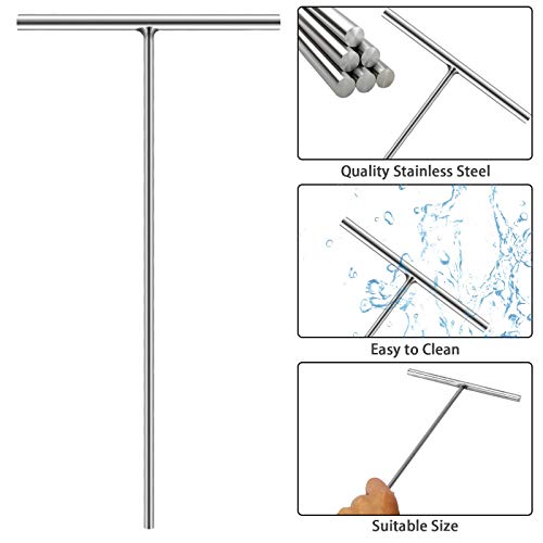 Echaprey Professional T Shape Stainless Steel Crepe Maker Batter Spreader to Fit Large Crepe Pan Maker (B)