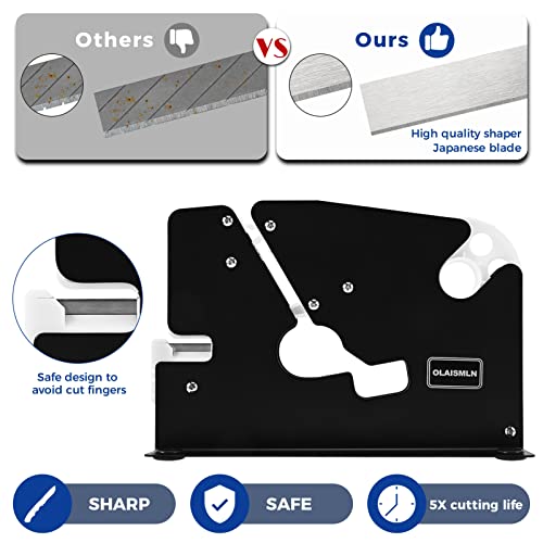 Tape Bag Sealer with Trimmer, Built-In Sharper Blade, Clear Plastic Bags Sealing Machine for Cookie, Bread and Ground Meat Packaging (Include Tape)