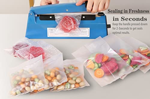 16 Inch Impulse Heat Sealer Manual Bags Sealer Heat Sealing Machine Impulse Sealer Machine for Plastic Bags PE PP Bags with Extra Replace Element Grip