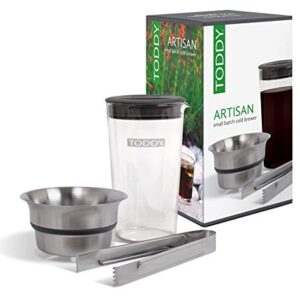 Toddy® Artisan Small Batch Cold Brewer, Stainless Steel, 5.75" L x 5" W x 9.75" T