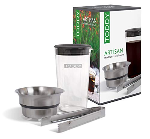 Toddy® Artisan Small Batch Cold Brewer, Stainless Steel, 5.75" L x 5" W x 9.75" T