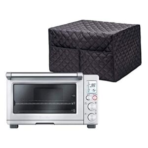 convection toaster oven cover,smart oven dustproof cover large size cotton quilted kitchen appliance protector storage bag with 2 accessary pockets, machine washable cyfc40(only cover)