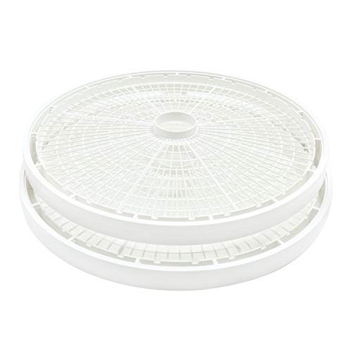 NESCO TR-2 White Plastic Round 15 1/2" Add-A-Trays, to fit 1000 Series Food Dehydrators, 2 Pack