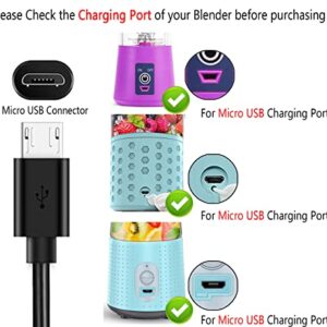 Portable Blender Charger Cord, USB Charging Cable Cord Compatible with PopBabies/Supkitdin/Aoozi/Mialoe/OBERLY Portable Blender Smoothie Blenders Personal Size Blender