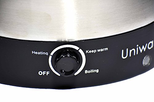 70019 Uniware 1.2 Liter Stainless Steel 304 Electric Cooker With Rotating Base