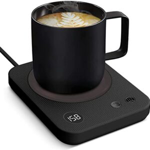 Coffee Mug Warmer, Smart Coffee Cup Warmer, Mug Warmer with 3 Temperature Settings, Coffee Mug Warmer with Auto Shut-Off, Candle Warmer Plate, Electric Beverage Warmer for Coffee, Tea, Milk (Black)