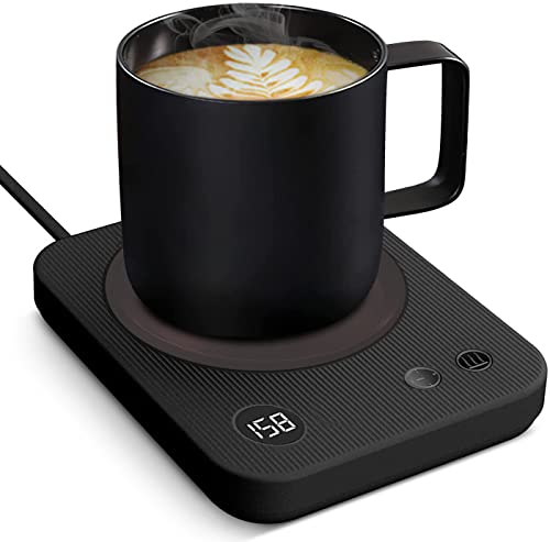 Coffee Mug Warmer, Smart Coffee Cup Warmer, Mug Warmer with 3 Temperature Settings, Coffee Mug Warmer with Auto Shut-Off, Candle Warmer Plate, Electric Beverage Warmer for Coffee, Tea, Milk (Black)