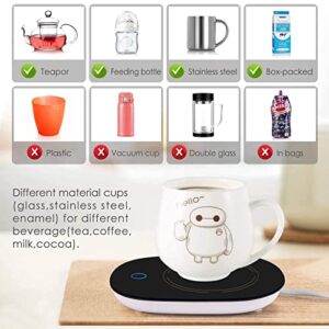 FCYMOV Coffee Mug Warmer, Candle Warmer Plate with Intelligent Auto On/Off Gravity Sensing Mug Heater Smart Coffee Cup Warmer for Desk, Office, Home, Milk, Tea, Chocolate and Water