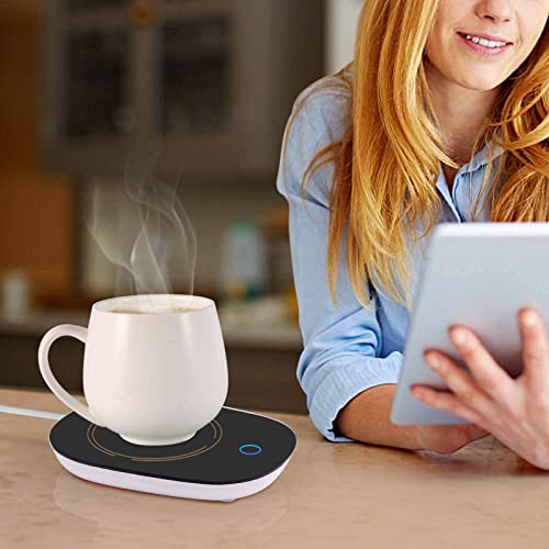 FCYMOV Coffee Mug Warmer, Candle Warmer Plate with Intelligent Auto On/Off Gravity Sensing Mug Heater Smart Coffee Cup Warmer for Desk, Office, Home, Milk, Tea, Chocolate and Water