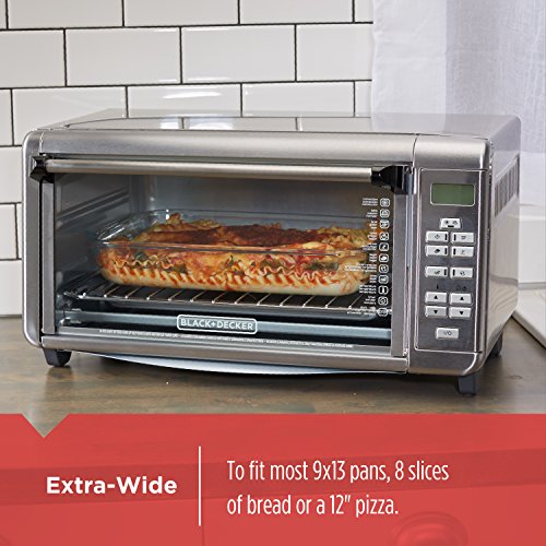 Black+Decker TO3290XSBD Toaster Oven, 8-Slice, Stainless Steel