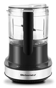 elite gourmet emc4423 maxi-matic patented electric hoverchop vegetable food prep processor chopper, up/down chopping motion, chop, grind, emulsify, puree, mince, touch screen keypad
