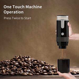 Frossvt Portable Electronic Coffee Maker, Rechargeable Espresso Machine, Mini Car Coffee Make Using Ground Coffee & Espresso Pods for Travel Camping Office Home