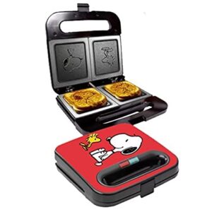 Uncanny Brands Peanuts Grilled Cheese Maker - Make Snoopy and Woodstock Sandwiches - Kitchen Appliance