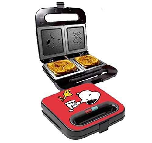 Uncanny Brands Peanuts Grilled Cheese Maker - Make Snoopy and Woodstock Sandwiches - Kitchen Appliance