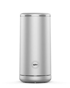 spinn milk frother, automatic coffee foam maker for latte, cappuccino or cold brew, an at home barista style accessory compatible with spinn coffee machine (silver)