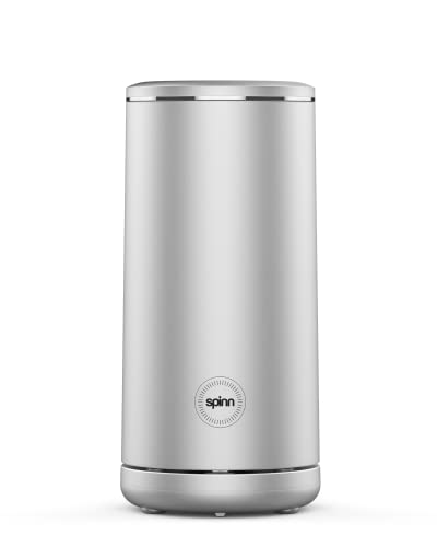 Spinn Milk Frother, Automatic Coffee Foam Maker for Latte, Cappuccino or Cold Brew, An At Home Barista Style Accessory Compatible with Spinn Coffee Machine (Silver)