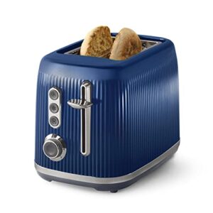 oster® retro 2-slice toaster with quick-check lever, extra-wide slots, impressions collection, blue