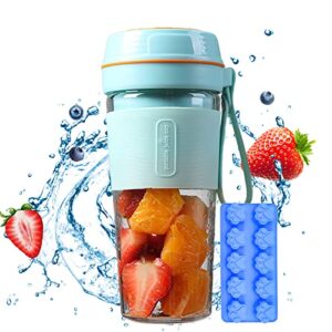bluwte portable blender with ice cube mold, usb rechargeable personal blender …