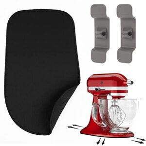 lafo mixer slider mat for 4.5-5 qt tilt head stand mixer,mixer mover for kitchen mixer with 2 pack cord organizer for kitchen appliances