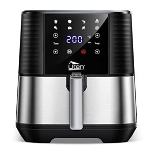 air fryer, uten 5.8qt oilless oven, 2023 new upgrade air fryers electric oilless cooking with led digital touchscreen, 7 presets healthy low fat cooking, temperature&time adjustable, nonstick basket