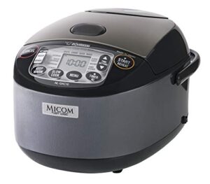 zojirushi nl-gac10 bm umami micom rice cooker & warmer, 5.5-cup, metallic black, made in japan