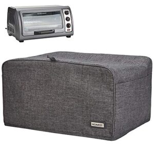 homest toaster oven dust cover with accessory pockets compatible with hamilton beach 6 slice of toaster oven, grey
