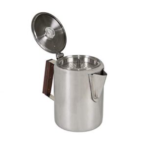 Stansport Stainless Steel Percolator Coffee Pot - 9 Cup