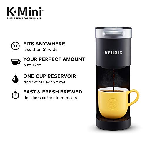 Keurig K-Mini Coffee Maker, Black with Coffee Lovers' 40 Count Variety Pack Coffee Pods