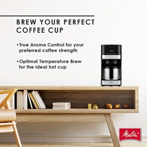 Melitta Aroma Tocco Thermal Drip Coffee Maker | Programmable Coffee Machine | 8 Cup Coffee Maker with Thermal Carafe | Glass Touch Control Panel | Coffee Maker