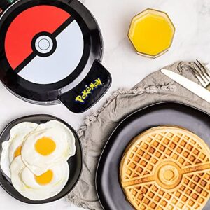 uncanny brands pokemon waffle maker – make bounty pokeball waffles – kitchen appliance
