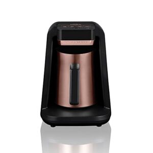 Arzum Okka Automatic Turkish Coffee and Hot Beverage Maker, Velvetiser, 120V, Black/Copper (OK0012-RUL)