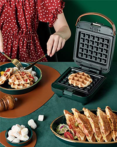 3-in-1 Sandwich Waffle Eggette Maker Portable Cooking Non-stick Coated Detachable Bakeware Plates Electric Panini Press Double-sided Heating Breakfast Toaster