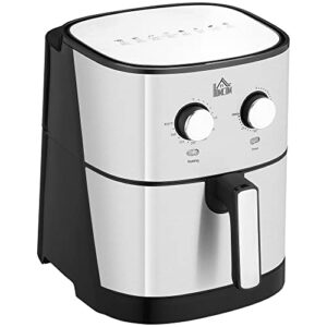 homcom air fryer, 1700w 6.9 quart air fryers oven with 360° air circulation, adjustable temperature, timer and nonstick basket for oil less or low fat cooking