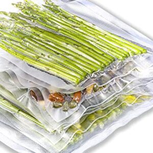 Vacuum Sealer Bags for Food| 50 Count Quart Precut Vacuum Bags for Sous Vide Cooking | 8"x12" Storage Bags for GERYON and All Vacuum Sealers | Commercial Grade, BPA Free, Heavy Duty, Great for vac storage, Meal Prep