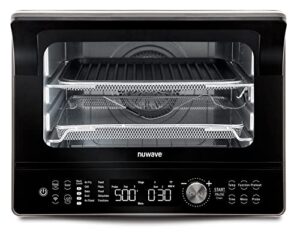 nuwave todd english iq360 digital smart oven, 20-in-1 convection infrared grill griddle combo, 34-qt mega capacity, 1800 watts, adjustable triple surround heat zones, smart thermometer, wifi enabled