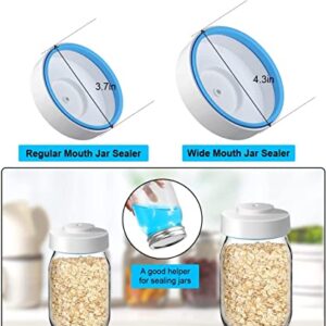 Mason Jar Vacuum Sealer for Foodsaver Vacuum Sealer Machine Mason Jar Sealer Vacuum Kit for Wide-Mouth & Regular-Mouth Mason Jar with Accessory Hose and A Manual Portable Vacuum Pump and Lid Opener