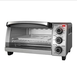 black & decker™ 4-slice toaster oven fits 9″ pizza, grey