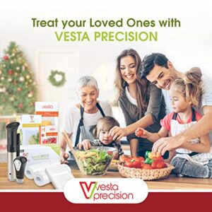 Vesta Precision Liquid Block Vacuum Seal Pouches - Clear and Embossed Vacuum Sealer Bags - Great for Food Storage and Sous Vide - 11 x 16 inches - 25 Vacuum Seal Bags Per Box