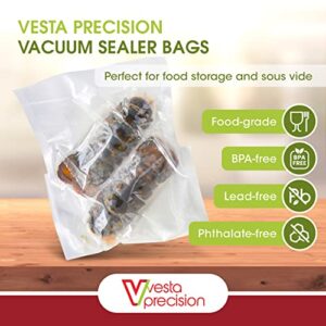 Vesta Precision Liquid Block Vacuum Seal Pouches - Clear and Embossed Vacuum Sealer Bags - Great for Food Storage and Sous Vide - 11 x 16 inches - 25 Vacuum Seal Bags Per Box