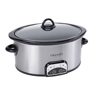crock-pot 4-quart smart-pot programmable slow cooker, silver
