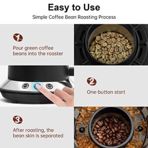 JAVASTARR Electric Coffee Roasters Machine for Home Use 1200W, One-Touch Control Coffee Bean Baker Roaster Med and Drak Two Baking Modes are Optional,Coffee Bean Roasting Machine 110V~120V