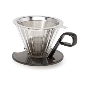 primula ppocd-6701 1-cup stainless steel pour over coffee maker, 4.8 x 4.8 x 4.8 inches, black