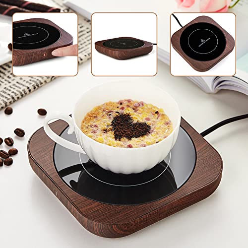 DOPUDO Mug Warmer,Coffee Mug Warmer for Desk Auto Shut Off,Smart Coffee Cup Warmer with 3 Temperature Setting,Electric Mug Warmer Plate for Coffee,Milk,Tea,Cocoa,Candle