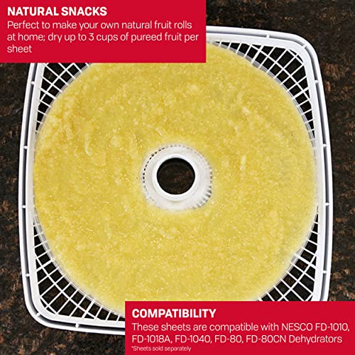 Nesco SLD-2-6 American Harvest 13.75" Fruit Roll Sheet for NESCO Food Dehydrators, 2 Count, White